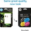 HP 68 Black/Tri-Color Ink Cartridges (2-Pack) | Works Envy 6100e, 6500e Series | Eligible for Instant Ink